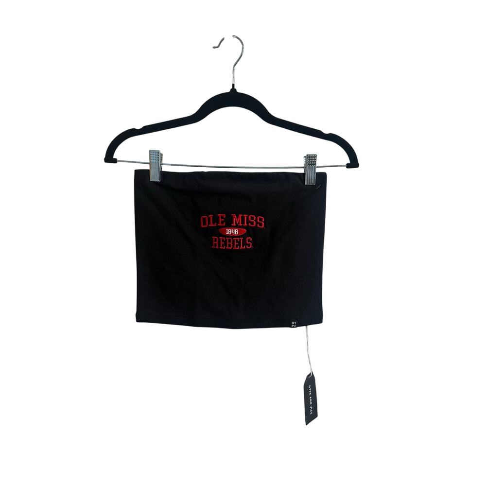 Ole Miss Rebels Hype & Vice NWT Strapless Top Bandeau Graphic Gameday Shirt Sz S